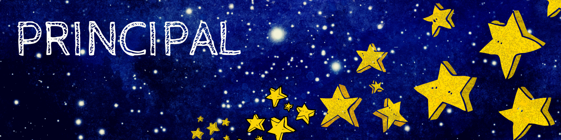 principal banner with stars